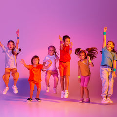 Bememo bright neon wristbands ideal for sports or parties
