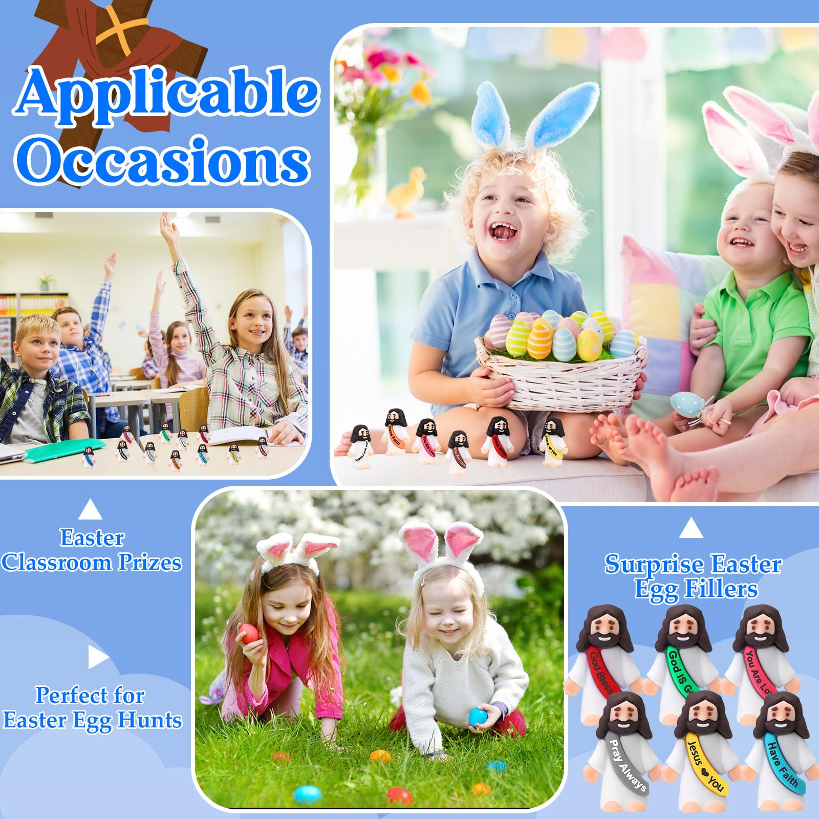 Bememo Easter egg hunt-ready Jesus figurines add surprise and delight to activities