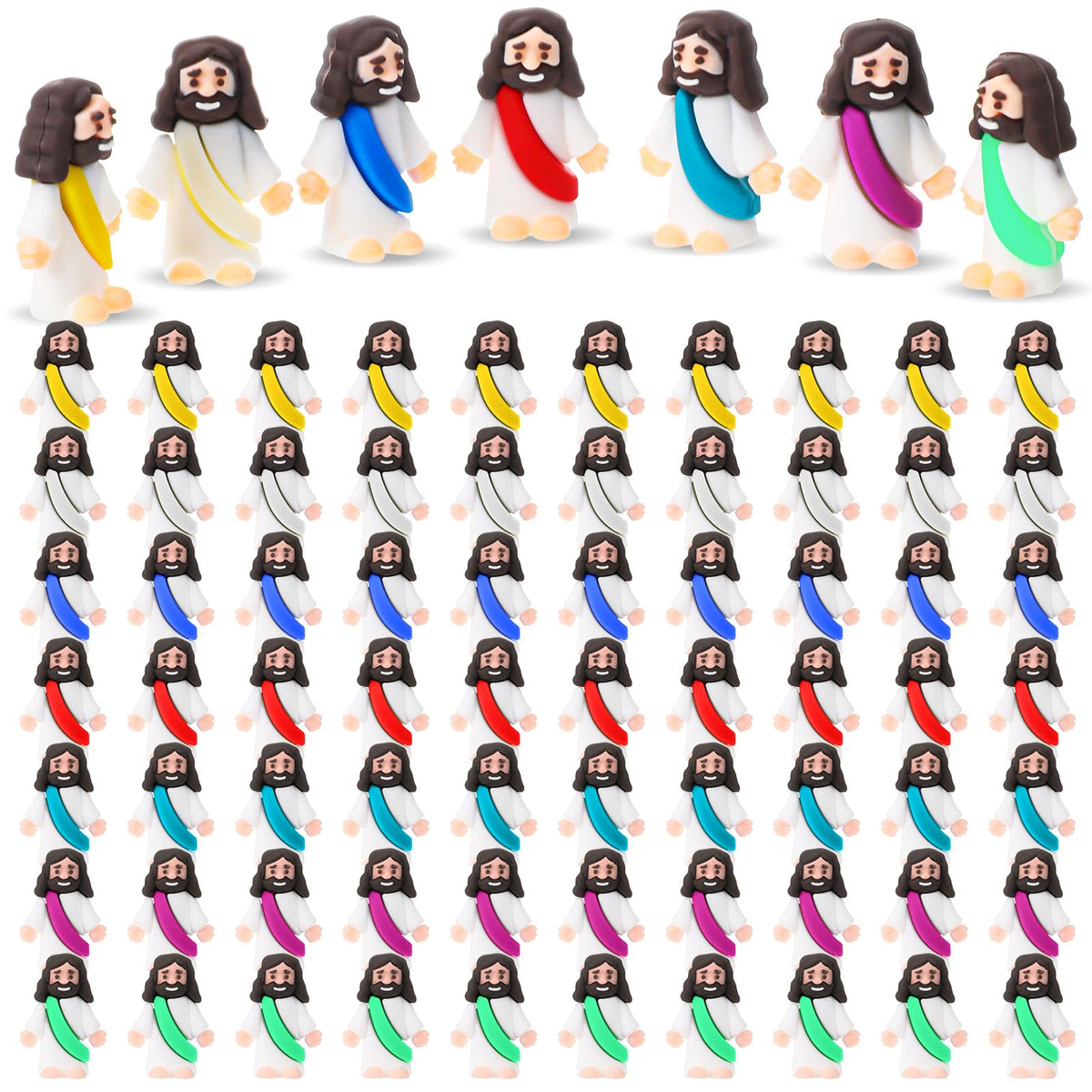 Bememo Jesus toy mini figure 1-2 inch for Easter egg hunts