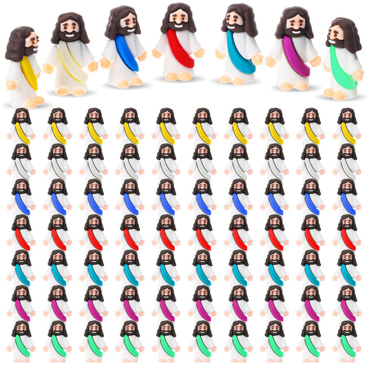 Bememo Jesus toy mini figure 1-2 inch for Easter egg hunts