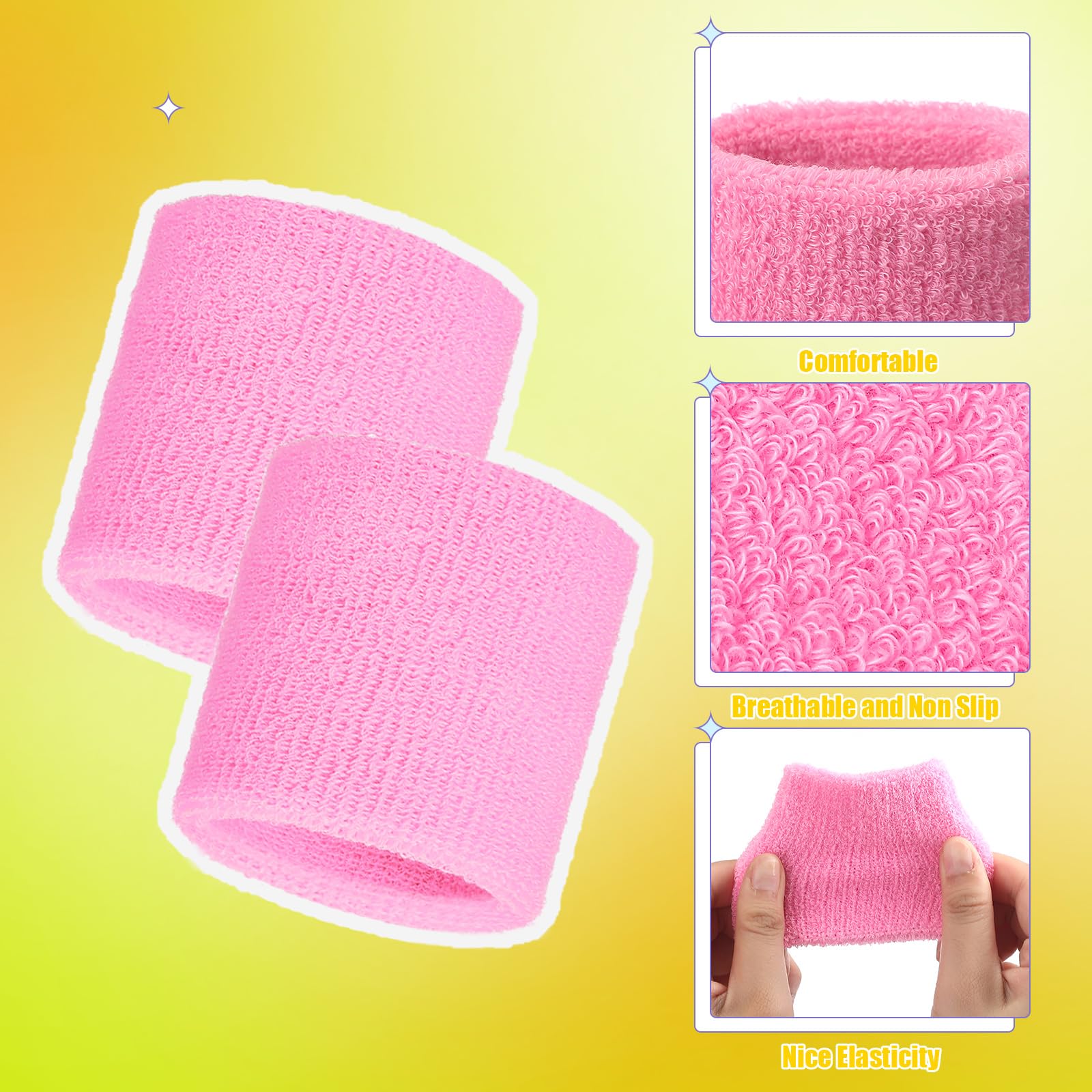 Bememo neon wristbands for kids with size to fit most