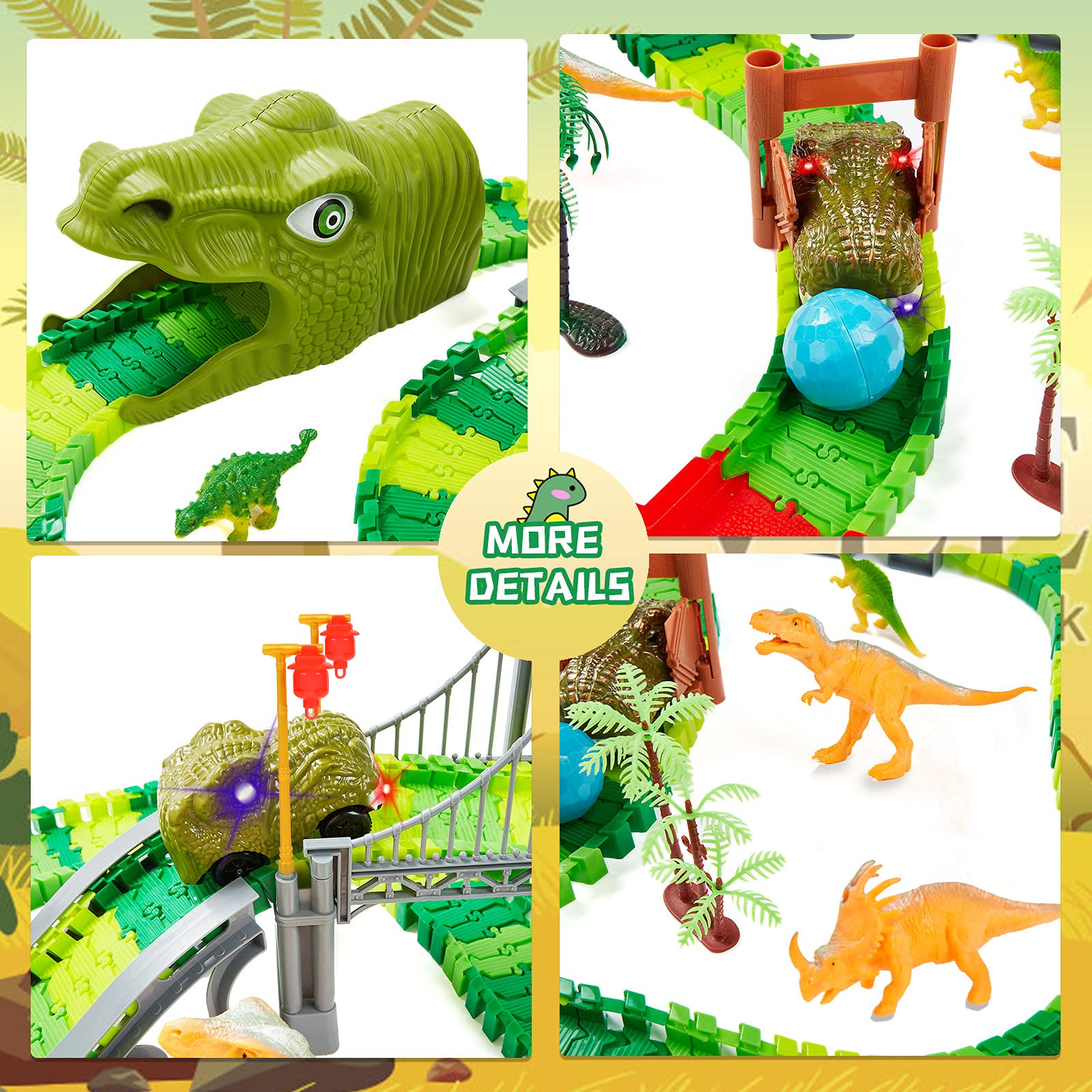 BEMITON bridge lights create dramatic crossings in the dino race