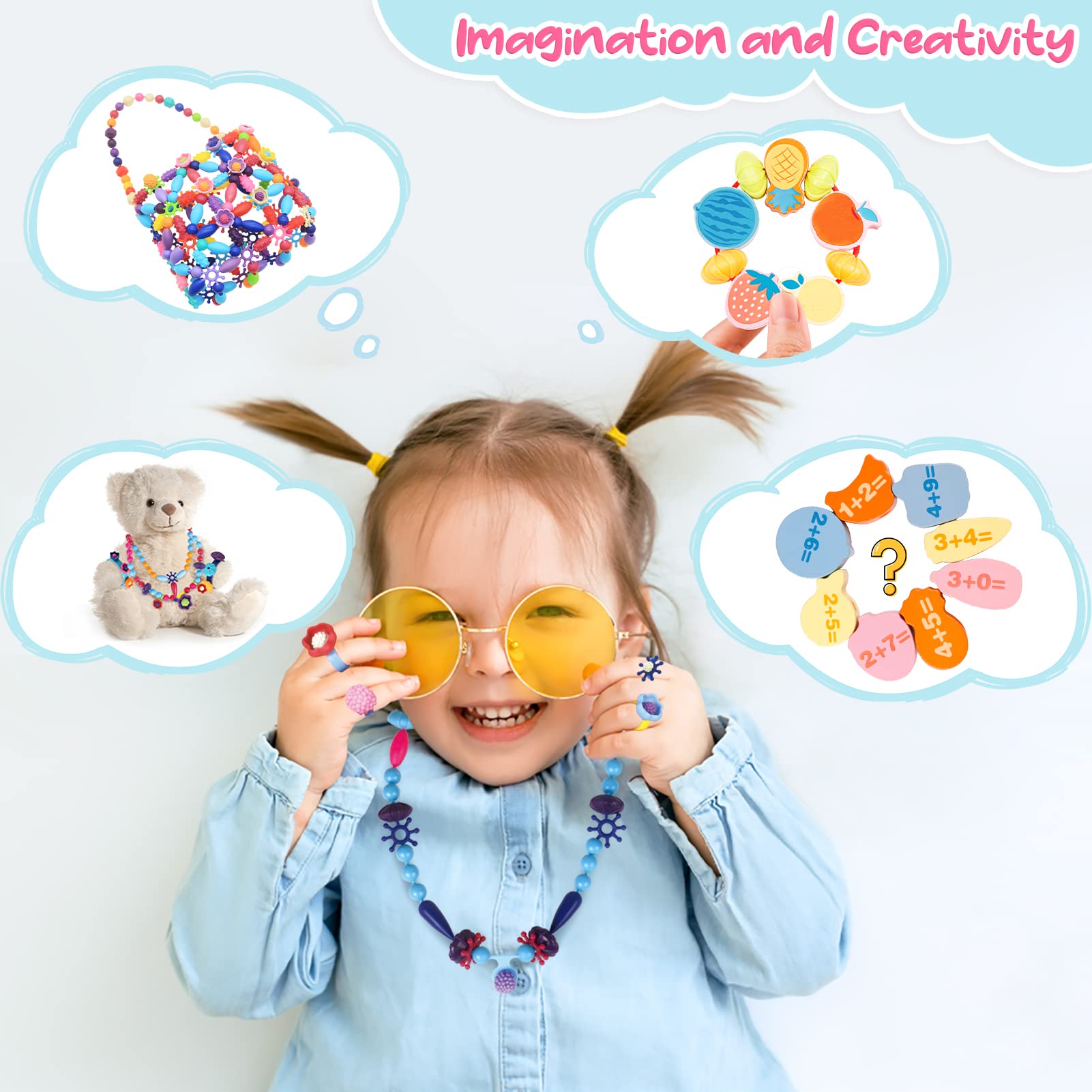 BEMITON safe non-toxic beads for repeat use in kid crafts.