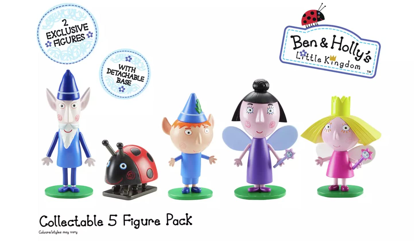Ben & Holly five-figure pack featuring cute styling compatible with Little Characters playsets.