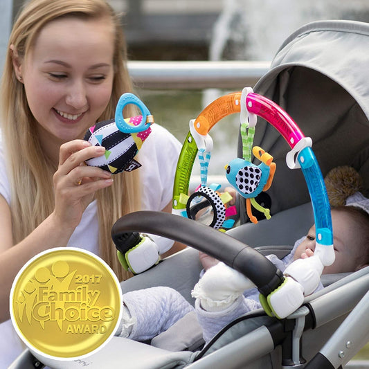 BENBAT adjustable clamps enable universal attachment to stroller and car seat