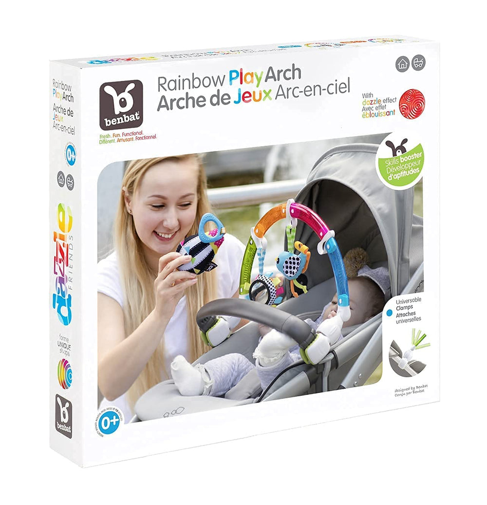 BENBAT travel-friendly arch toy fits stroller and car seat for on-the-go