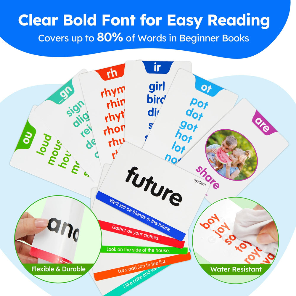 BenBen 650 sight words flash cards sample sentences illustrate word usage in context.