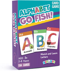BenBen alphabet go fish cards 104 set for learning letters and memory matching.