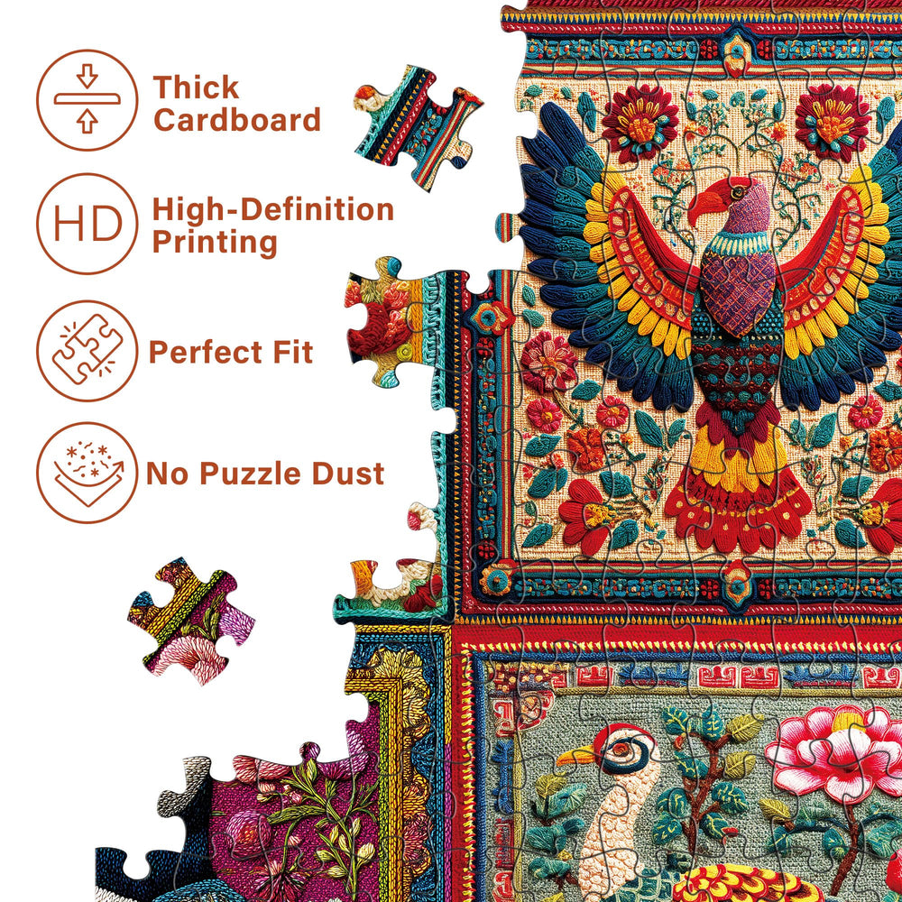 BenBen colorful floral backgrounds enrich the puzzle's visual appeal during family nights.