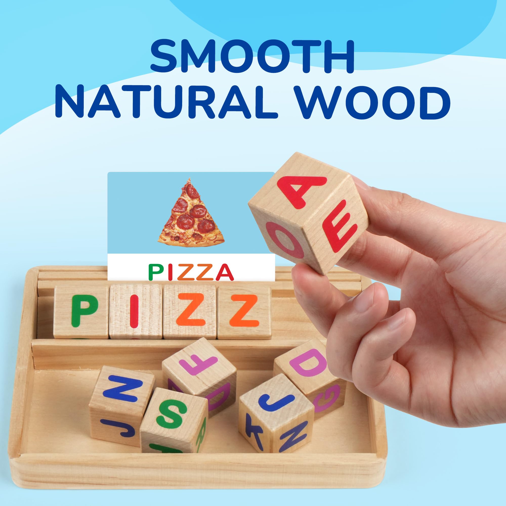 BenBen double-sided cards beginners view helps kids progress from images to words.
