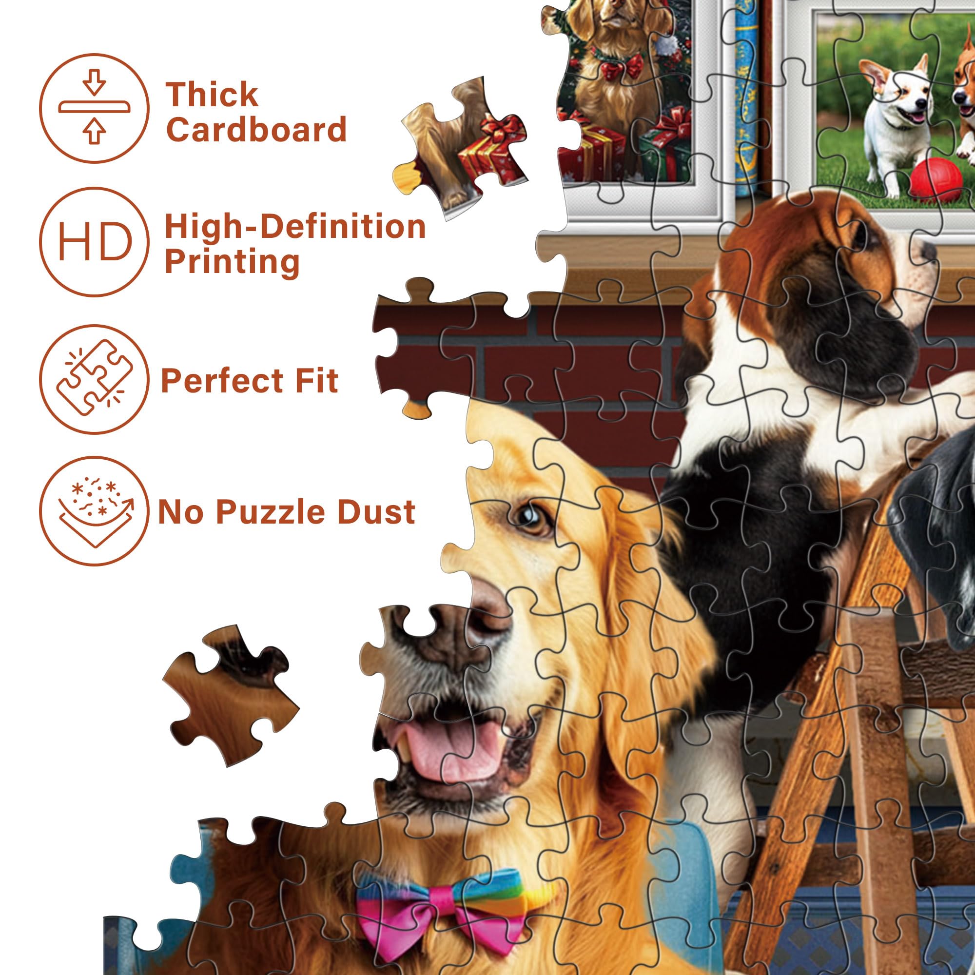 BenBen finished puzzle displayed as chic home decor.