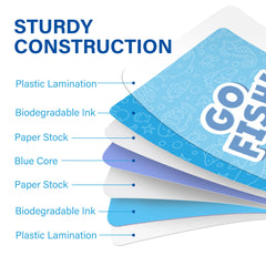 BenBen Go Fish uses durable, plastic-coated cardstock with rounded corners.