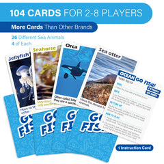 BenBen Go Fish real photo cards feature sea creatures for engaging learning.