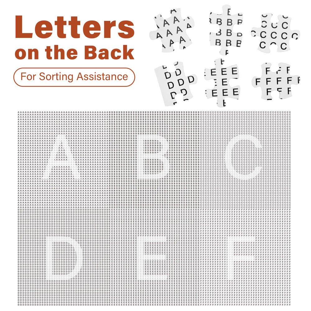 BenBen letters-on-back puzzle pieces assist sorting during focused group sessions.