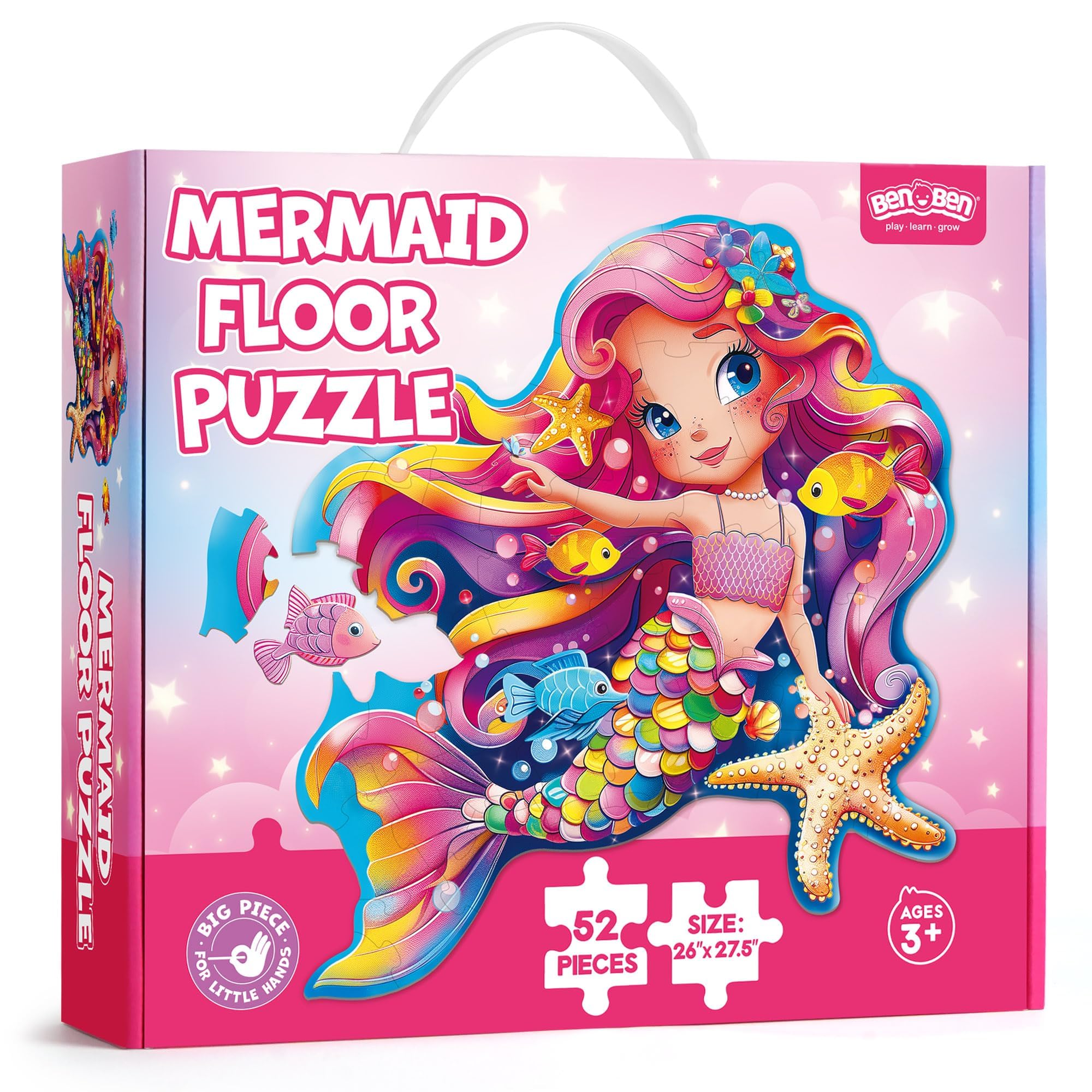 BenBen Mermaid puzzle artwork rich in color for kid-friendly play