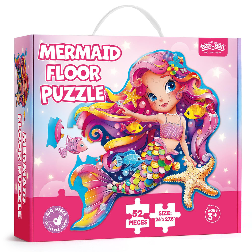 BenBen Mermaid puzzle artwork rich in color for kid-friendly play