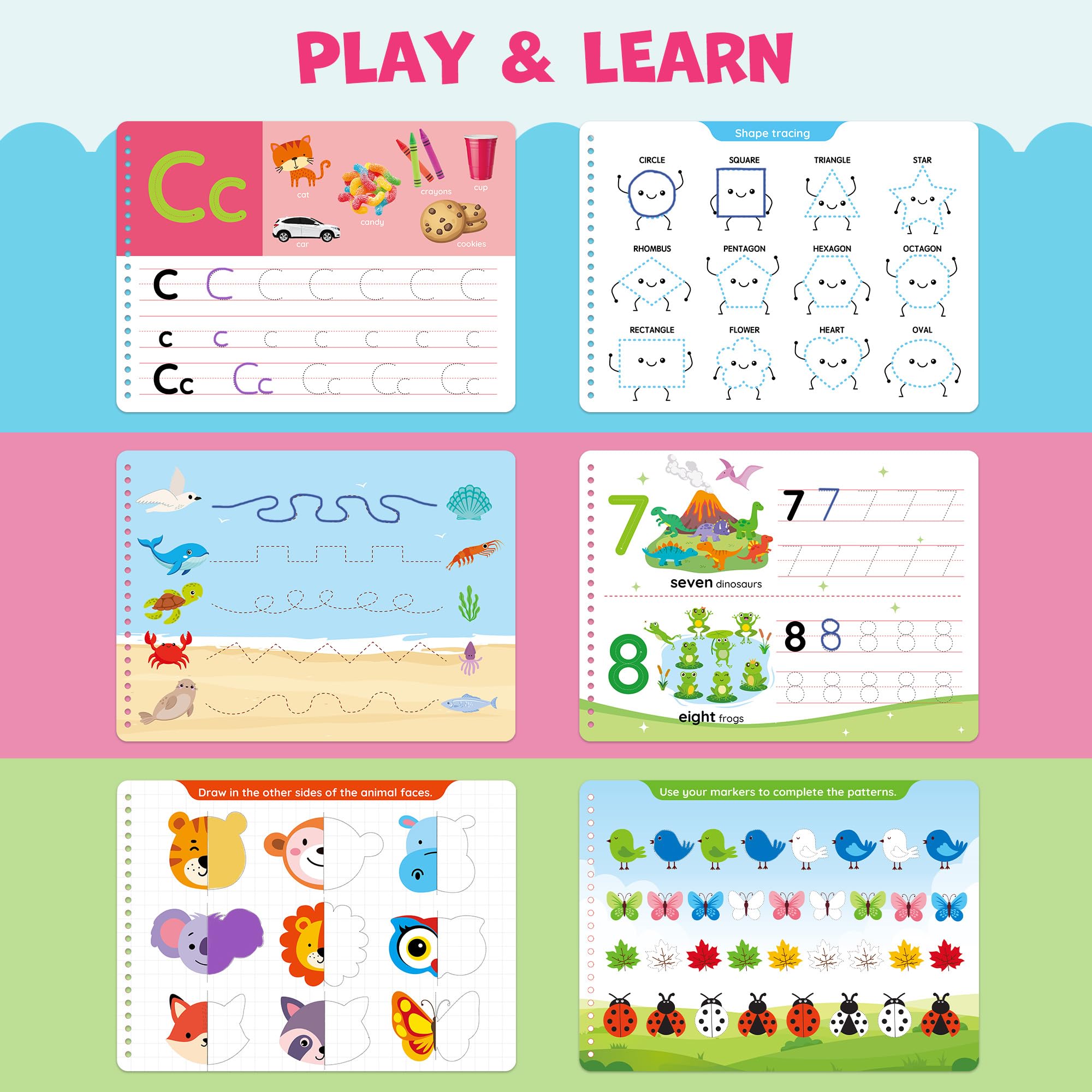 BenBen Plastic-Coated-Pages: durable waterproof pages ideal for busy hands and mess-friendly learning.