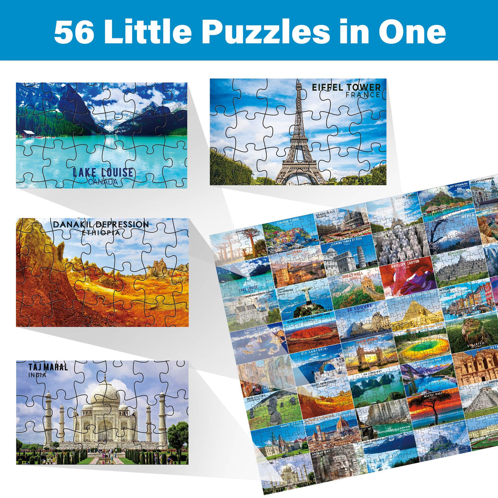 BenBen puzzle with Great Wall of China collage for spatial planning and concentration