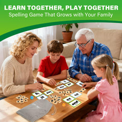 BenBen wooden letter tiles support hands-on word building.