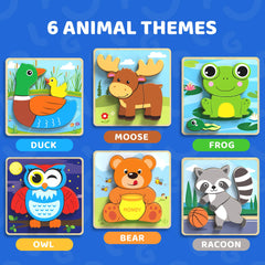 BenBen Owl puzzle - bright pieces boost attention and hand-eye coordination.