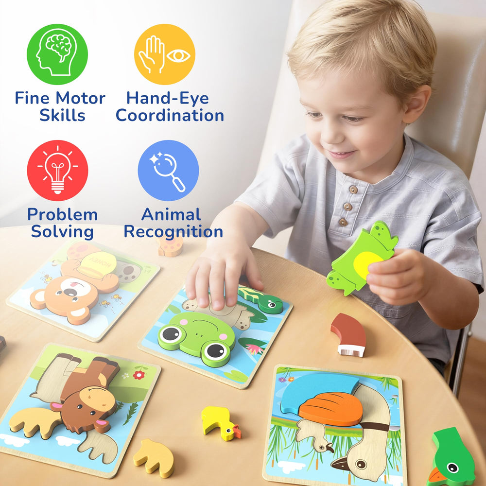 BenBen Racoon puzzle - safe, choking-free pieces for small hands.