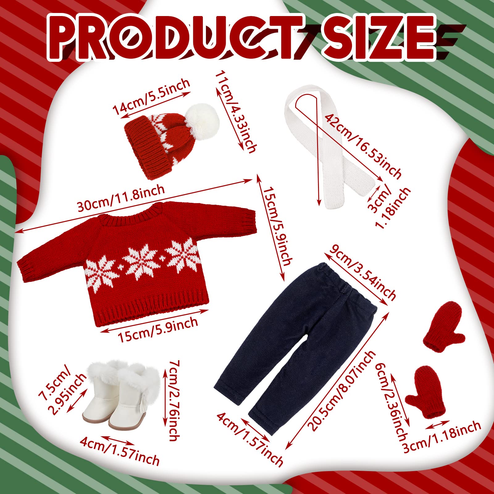 Red and white doll pants by Bencailor for comfy winter wear