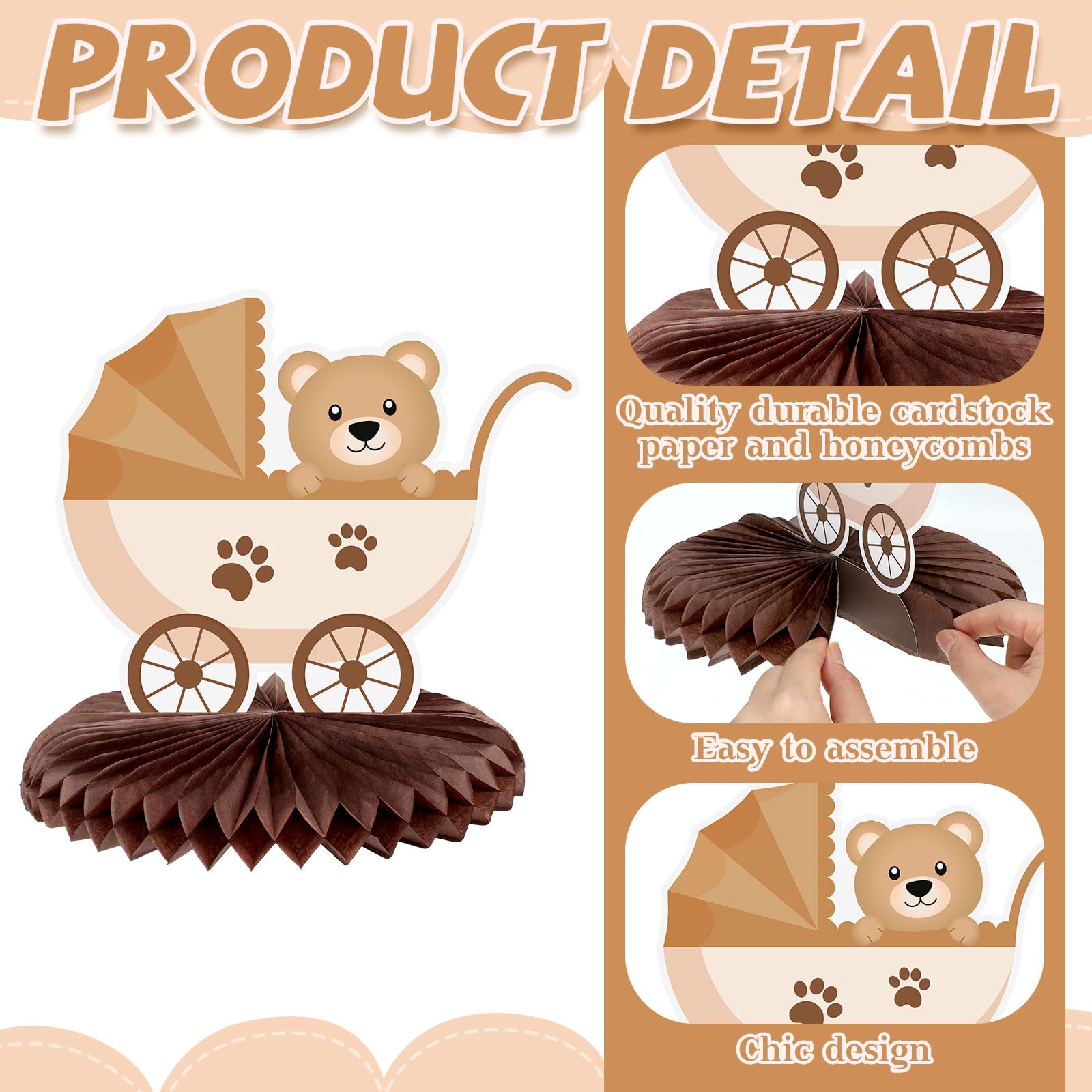 Bencailor baby shower topper set adds festive ambiance