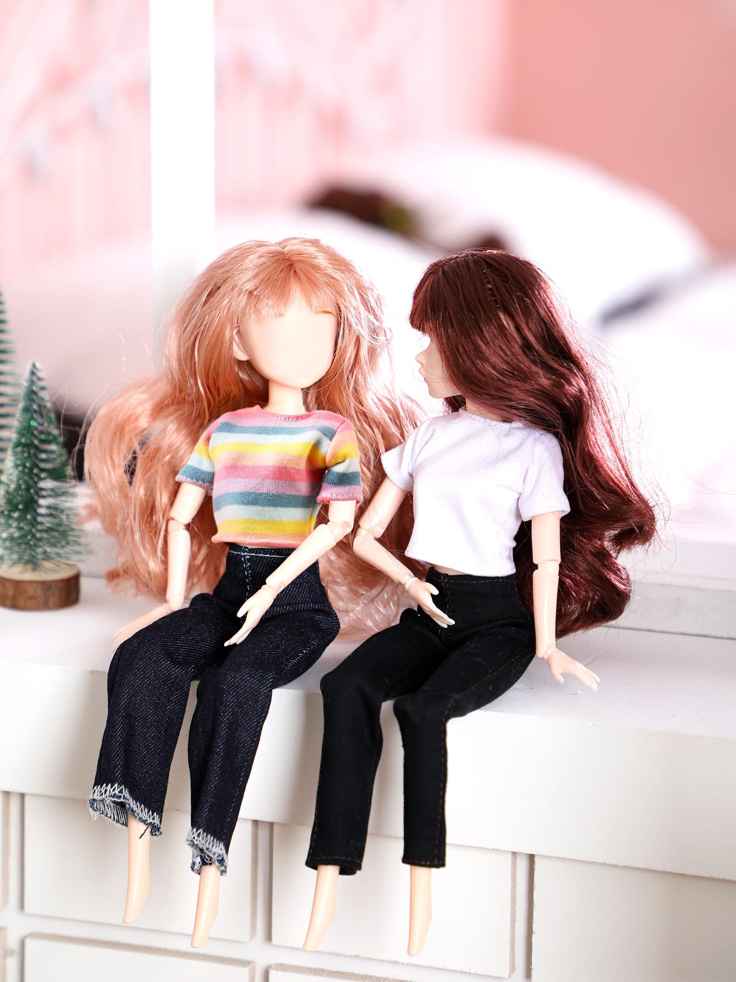 Bencailor denim pants pair with tops for versatile doll outfits