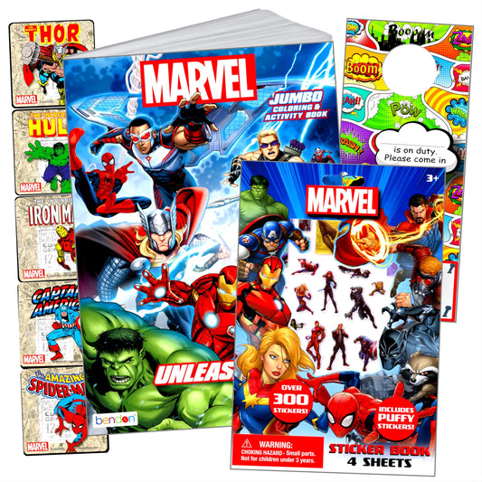 Bendon Avengers sticker pad with raised stickers for tactile, hands-on fun.