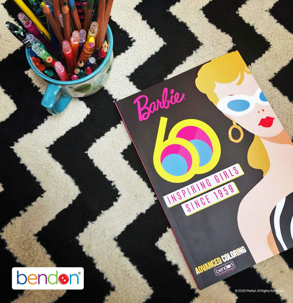 Bendon Barbie advanced coloring book tear-out pages for easy sharing and gifting.