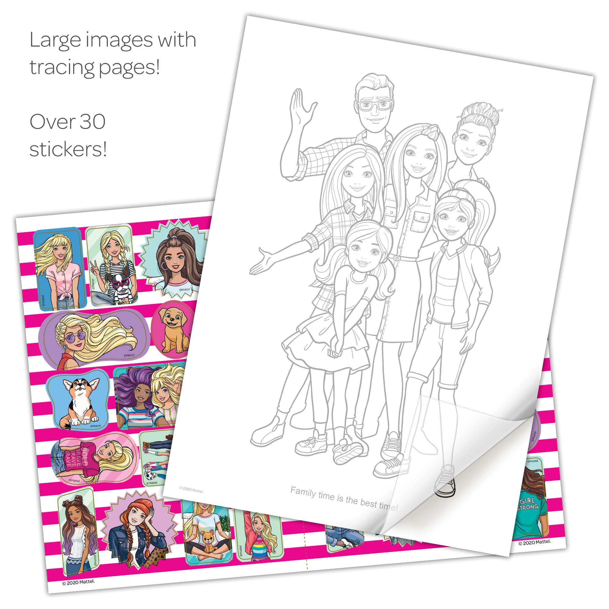 Bendon Barbie color and trace pages showcase charming illustrations for tracing and coloring.