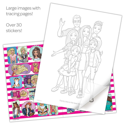 Bendon Barbie color and trace pages showcase charming illustrations for tracing and coloring.