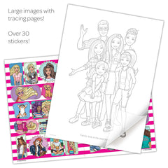 Bendon Barbie color and trace pages showcase charming illustrations for tracing and coloring.