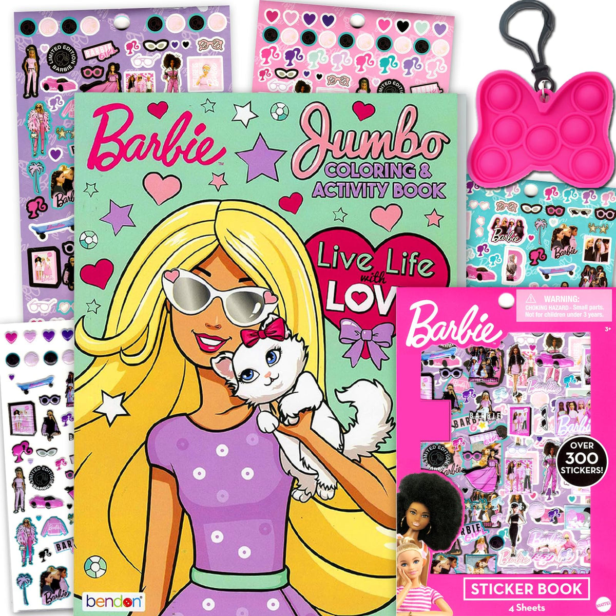 Bendon Barbie coloring activity book cover for imaginative play.
