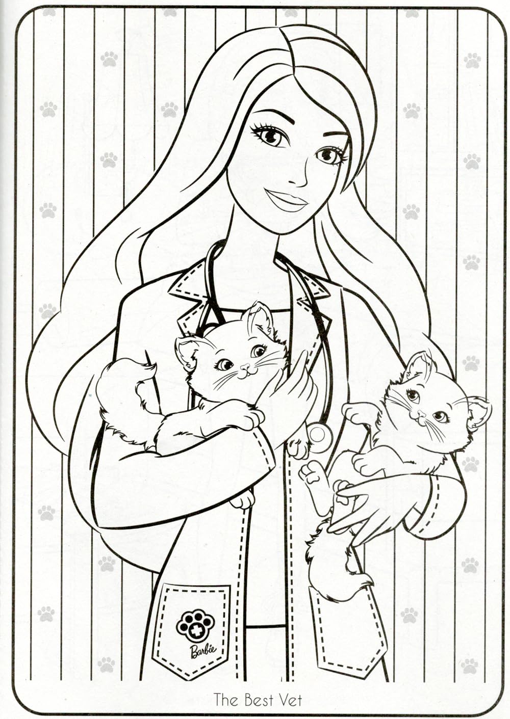 Bendon Barbie illustrations inside for coloring adventures.