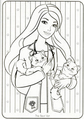 Bendon Barbie illustrations inside for coloring adventures.