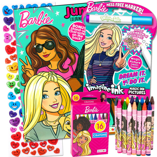 Bendon Barbie Imagine Ink book cover with mess-free coloring for creative play.
