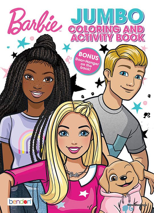 Bendon Barbie Ken illustration page promoting creative expression and color coordination.