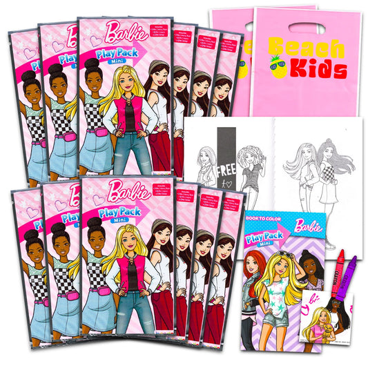 Bendon Barbie mini play pack with coloring book and stickers for celebrations