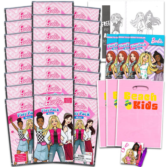 Bendon Barbie mini party favors set cover, ideal for gift bags at birthday parties.