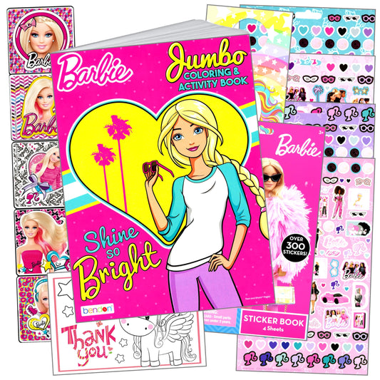 Bendon Barbie Sticker Activity Set cover image showcasing coloring pages and stickers for creative play