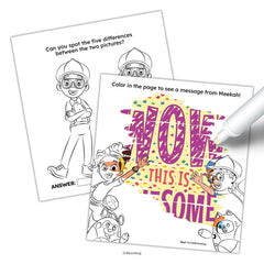 Bendon Blippi Imagine Ink pages reveal rainbow colors during creative play