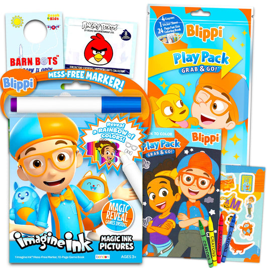 Bendon Blippi Imagine Ink mess-free coloring book for creative play.