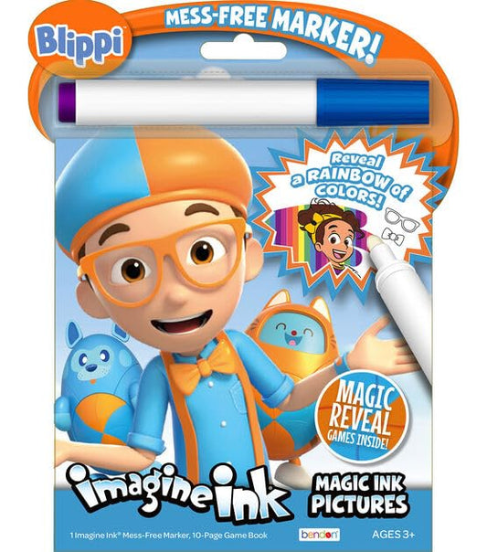 Blippi Play Pack with 20 pages inspiring hours of guided coloring.