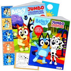 Bendon Bluey coloring book set with coloring pages and stickers for creative play.