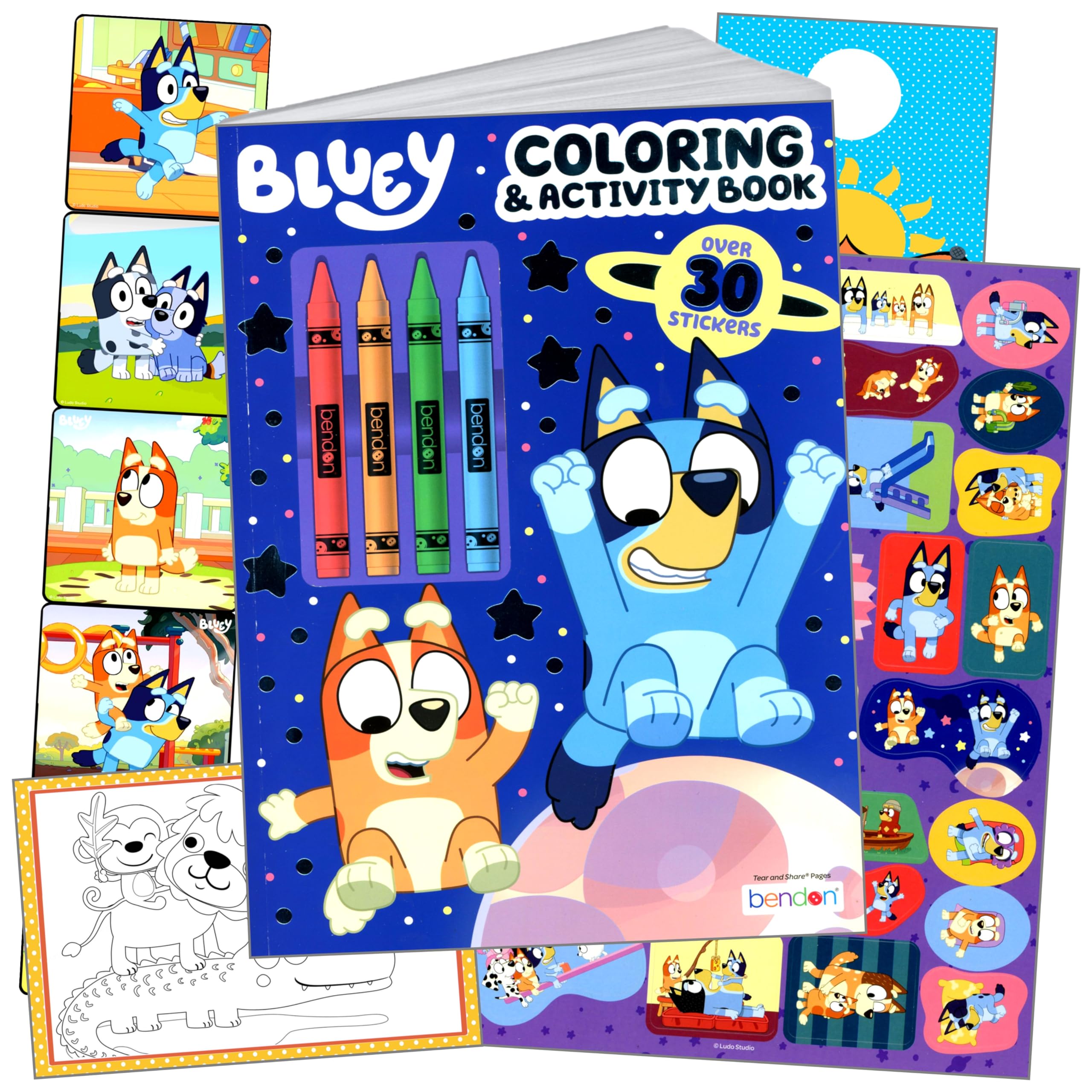 Bendon Bluey coloring book with stickers for creative play and quiet time