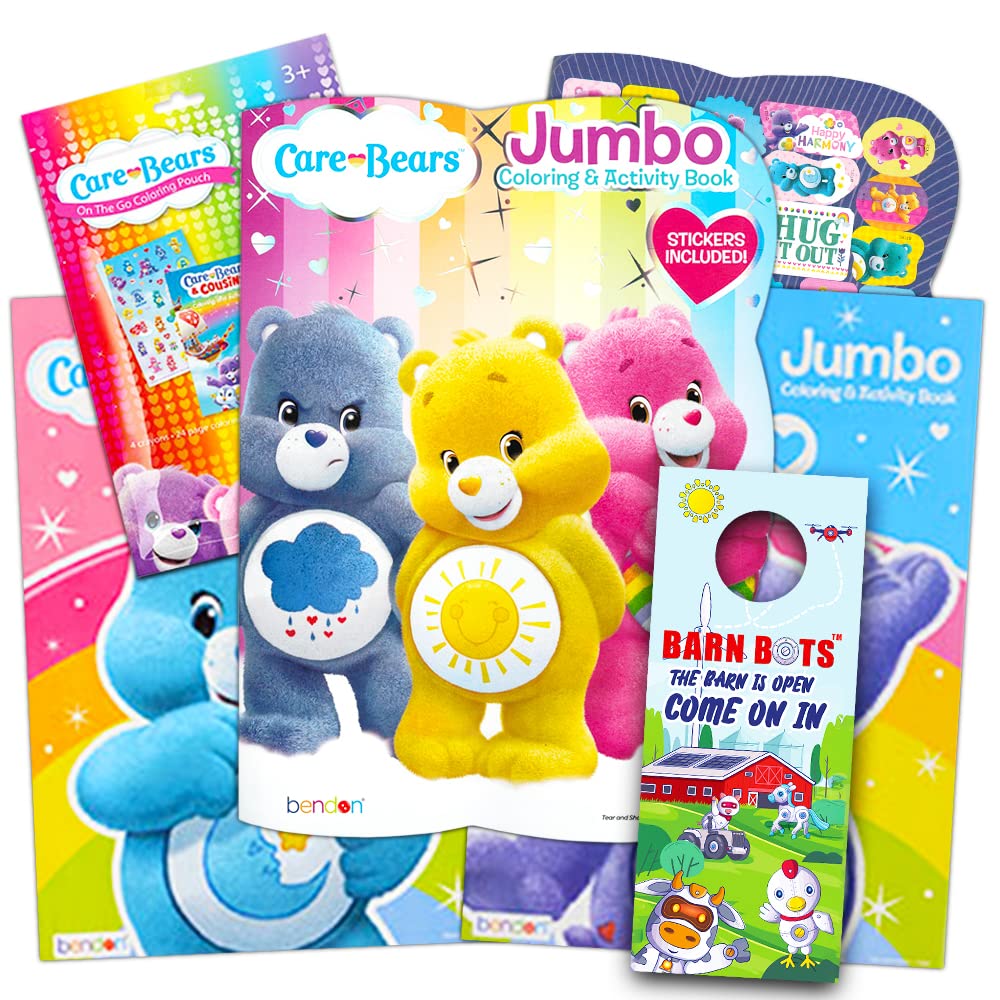Bendon Care Bears set includes bonus Barn Bots door hanger for extra fun.