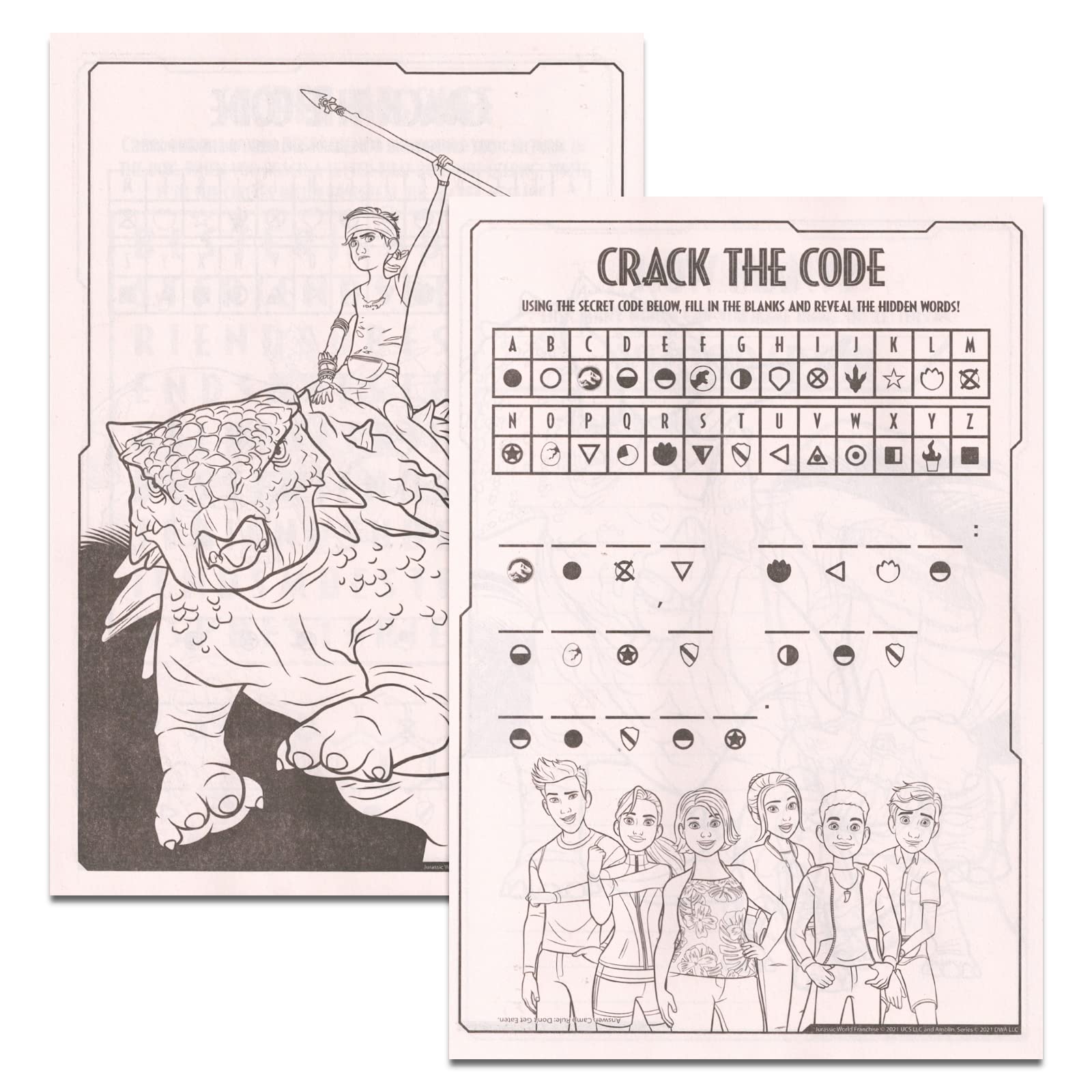 Bendon Chaos Theory coloring and activity book, perfect for screen-free dinosaur exploration and puzzles.