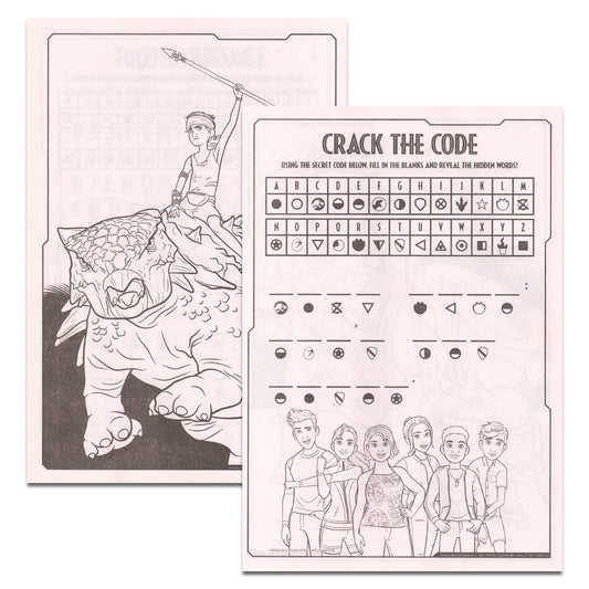 Bendon Chaos Theory coloring and activity book, perfect for screen-free dinosaur exploration and puzzles.