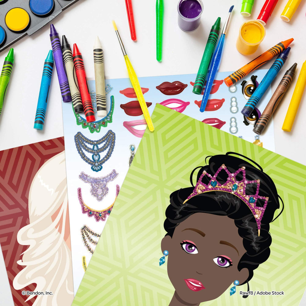 Bendon Create-A-Face Princess empty-face 01: keeps hands busy with imaginative art